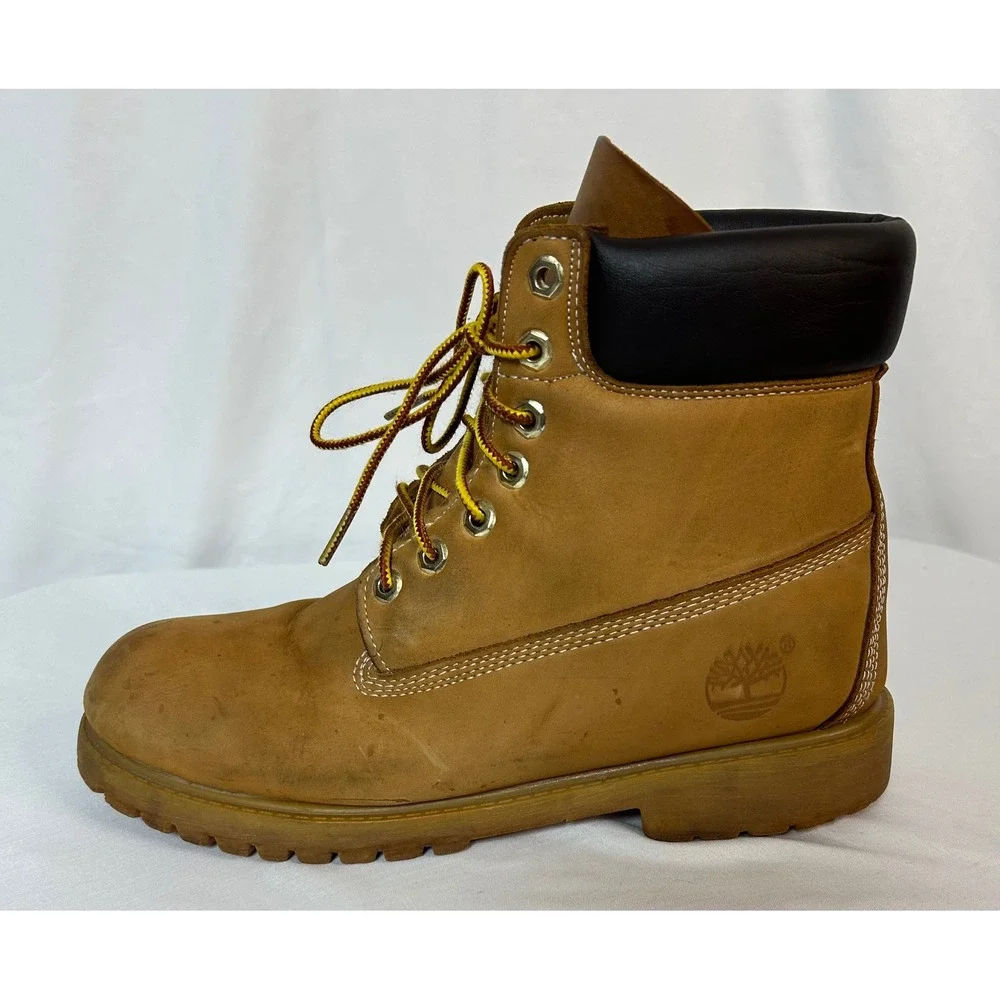 Timberland 6 Inch Premium Waterproof Wheat Nubuck Leather Boots 10667 Mens 10